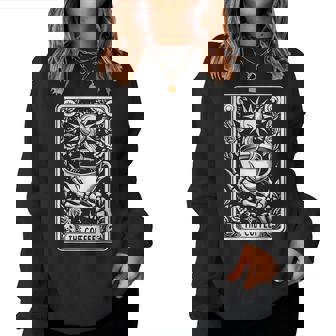 The Coffee Tarot Cards Skeleton Coffee Tarot Card Women Sweatshirt - Thegiftio