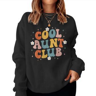 Colorido Floral Retro Groovy Cool Aunt Club Tías Tías Sudadera Mujer - Regaloses