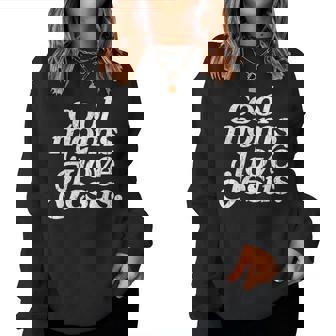 Cool Moms Love Jesus Christian Mom Religious Women Sweatshirt | Mazezy