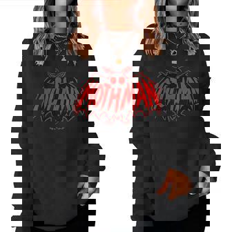 Cool Mothman Badge Cryptid Cryptozoology Mothman Women Sweatshirt | Seseable FR