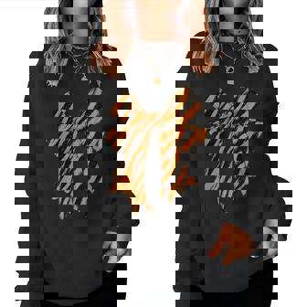 Coquette Bow Tiger Print For Girls Tiger Pattern Mom Women Sweatshirt - Monsterry