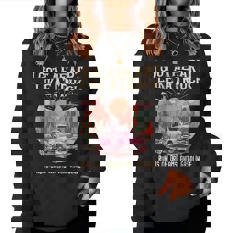 Country Western Boho Runs On Dreams And Gasoline I Got A Heart Like A Truck Small Women Sweatshirt - Seseable