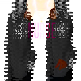 Critical Care Nurse Appreciation Day Apparel Vintage Nurse For Black X-Small Short Sleeve Women Sweatshirt - Thegiftio