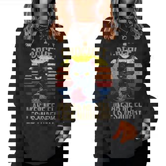 Crochet Mom Makes Me Feel Less Murdery Vintage Women Sweatshirt | Mazezy