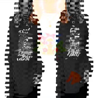 Cuba Flag Hispanic Heritage Month Cubanita Messy Bun Women Sweatshirt | Seseable CA