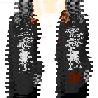 Cute American Bulldog Mom For Dog Lovers Women Sweatshirt | Seseable UK