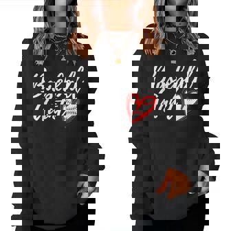 Cute Baseball Aunt Heart Matching Family Auntie Women's Women Sweatshirt - Thegiftio