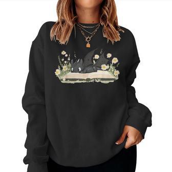 Cute Dragon Reading A Book For Books Nerds Girl Women Sweatshirt - Thegiftio UK