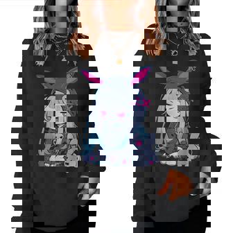 Cute E-Girl Anime Girl Goth Bunny Grunge Gothic Outfit Women Sweatshirt | Mazezy