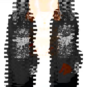 Cute Fairycore Floral Moth Aesthetic Girls Cottagecore Women Sweatshirt | Mazezy