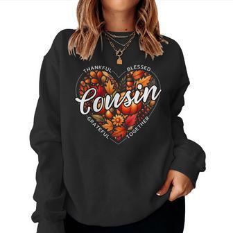 Cute Fall Autumn Season Matching Cousin Thanksgiving 2024 Women Sweatshirt - Thegiftio UK