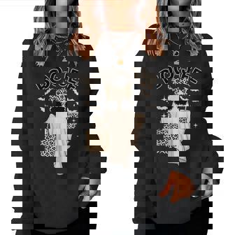 Cute Leopard Boo Jee Ghost Coffee Halloween Costume Women Women Sweatshirt - Seseable