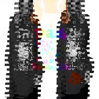 Dad Of The Birthday Girl Skater Roller Skate Family Party Women Sweatshirt - Thegiftio