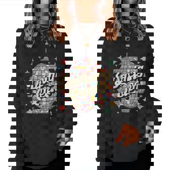 Dancing Queen Disco Ball Quote Party Women Sweatshirt | Mazezy