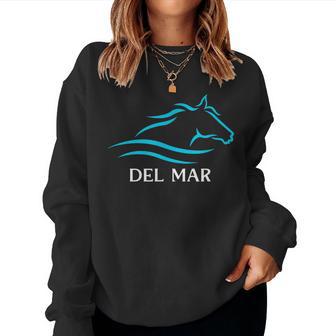 Del Mar Horse Racing California Race Track Thoroughbred Club Women Sweatshirt - Thegiftio UK