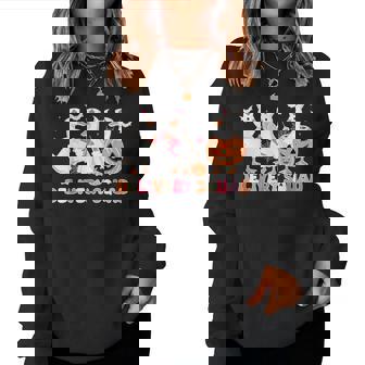 Delivery Squad Halloween Goose Spooky Labor Delivery Nurse Women Sweatshirt - Monsterry