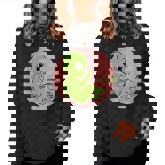 Devenant Maman Fœtus Embryon Bébé Alien Enceinte Sweat-shirt pour femme - Cadeauxyz