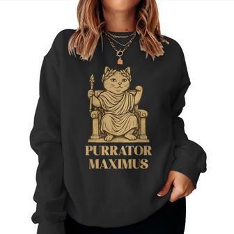 Divertido Emperador Romano Gato Historia Profesor Antiguo Gato Amante Sudadera Mujer - Regaloses