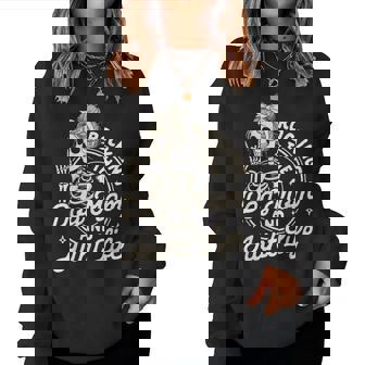 Dog Mama Fur Mama Skeleton Rocking The Dog Mom & Aunt Life Women Sweatshirt - Thegiftio