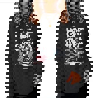 I Dont Give A Rats Donkey Mouse Rat Meme Merch Women Sweatshirt - Monsterry