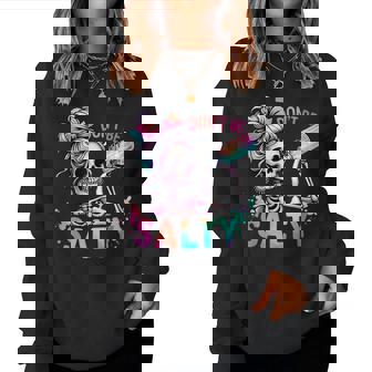 Don't Be Salty Sarcastic Skeleton Halloween Skeleton Women Sweatshirt - Thegiftio