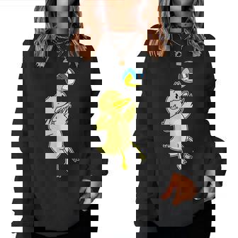 Duck Plays Volleyball Women Sweatshirt - Thegiftio