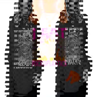 I Eat Microplastics Cat Meme Bootleg Graphic Women Women Sweatshirt - Monsterry