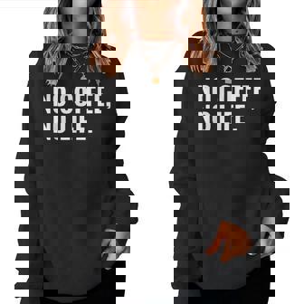 Emergency No Coffee No Life Missing Java 警告サイン レディーススウェットシャツ - Kawaiitshirt