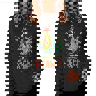 F-Caw-F Rooster Bird Fcaw-F Chicken Whisperer Fawk Off Women Sweatshirt - Thegiftio