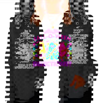 Are You Fall-O-Ween Directions Neon Ghost Teacher Halloween Women Sweatshirt | Mazezy