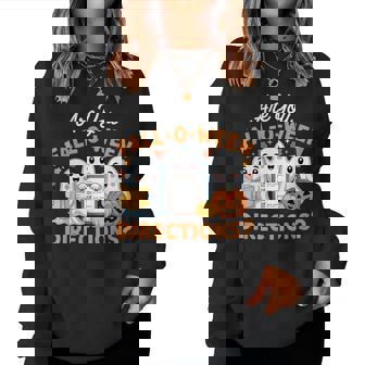 Are You Fall O Ween Directions Teacher Ghost Halloween Women Sweatshirt | Seseable FR