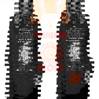 My Favorite Firefighter Calls Me Mom Usa Flag Women Sweatshirt - Thegiftio