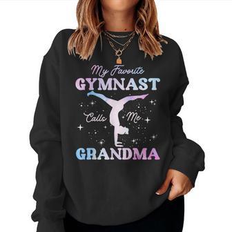 My Favorite Gymnast Calls Me Grandma Gymnastics Grandma Women Sweatshirt - Monsterry