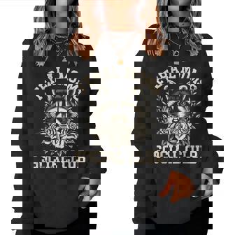 Feral Moms Social Club Trendy Mom Raccoon Women Sweatshirt | Mazezy