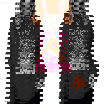 Fight Like A Queen Sneakers Breast Cancer Warrior Girl Women Sweatshirt - Monsterry