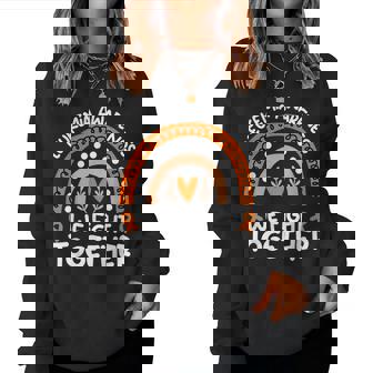 We Fight Together Leukemia Awareness Rainbow Ribbon Outfit Women Sweatshirt | Mazezy