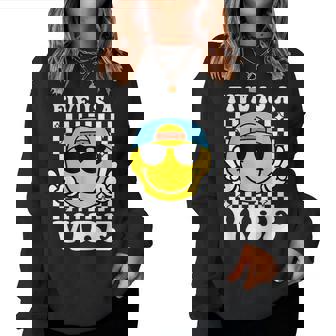 Five Is A Vibe 5Th Birthday Groovy Boys Girls 5 Years Old Women Sweatshirt | Seseable UK