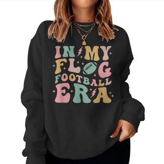 In My Flag Football Era Women's Cute Retro Groovy Colorful Women Sweatshirt - Monsterry