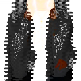 Fleur De Macareux De Pissenlit Macareux Floral Sweat-shirt pour femme - Cadeauxyz