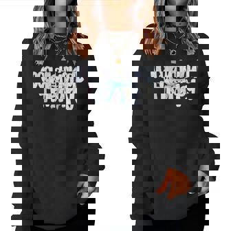 Floral Occupational Therapy Coquette Bow Ota Women Sweatshirt | Seseable CA