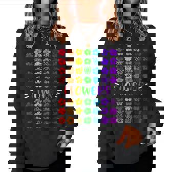 Flowers Fiori Arcobaleno Per Colorare La Propriaita Women Sweatshirt - Novitaregali