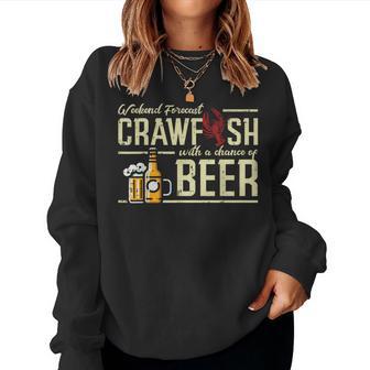 Weekend Forecast Crawfish Beer Crayfish Dad Women Women Sweatshirt - Thegiftio UK