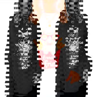 Frenchie Fries French Bulldog Dog Lover Women Women Sweatshirt - Thegiftio