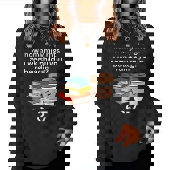 67 Meme English Teacher Reading Book Lover Humor Women Sweatshirt | Seseable CA