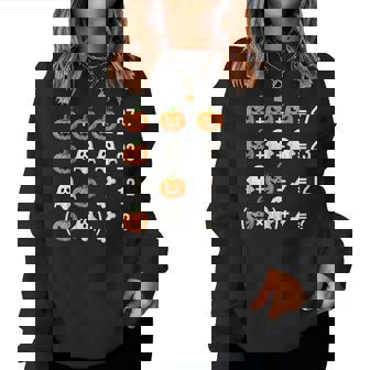 67 Meme Pumpkin Ghost Math Teacher Costume Women Sweatshirt - Monsterry