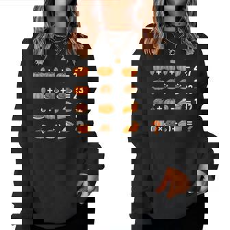 67 Meme Pumpkin Turkey Math Teacher Thanksgiving 6 7 Women Sweatshirt | Mazezy