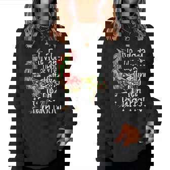 Chicken Live Today Like You're Getting Fried Tomorrow Graphic Black Small Adult Short Sleeve V-Neck Polyester Humor Enthusiasts Shoppers Women Sweatshirt - Thegiftio