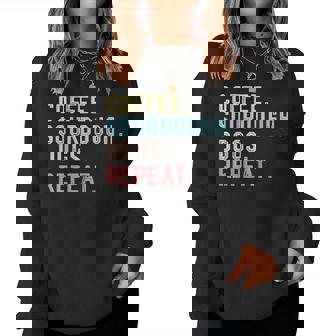 Coffee Dogs Sourdough Bread Baking Sourdough Coffee Women Sweatshirt - Monsterry