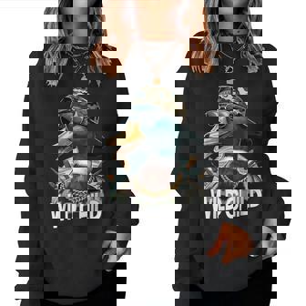 Duck Hunting Wild Child Cool Retro Style Graphic Women Sweatshirt | Seseable FR