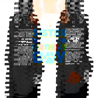 Family Matching Party Sister Of The Birthday Boy Women Sweatshirt | Seseable FR